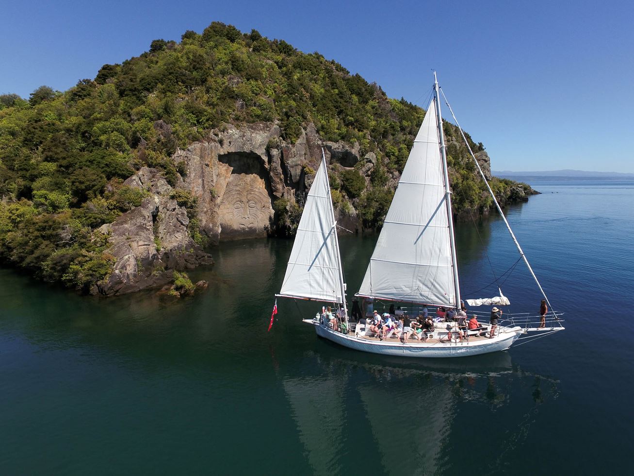 Lake Taupo Cruise Maori Rock Carvings Sustainable Tourism